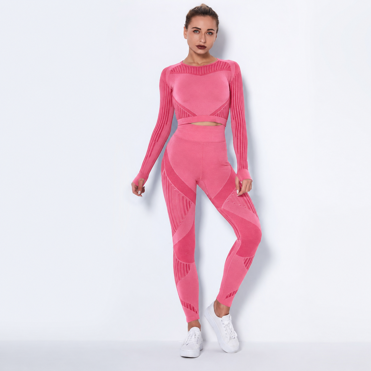 Hollow Out Seamless Yoga Set Sport Outfits Women Black Two 2 Piece Crop Top Bra Leggings Workout Gym suit Fitness Sport Sets