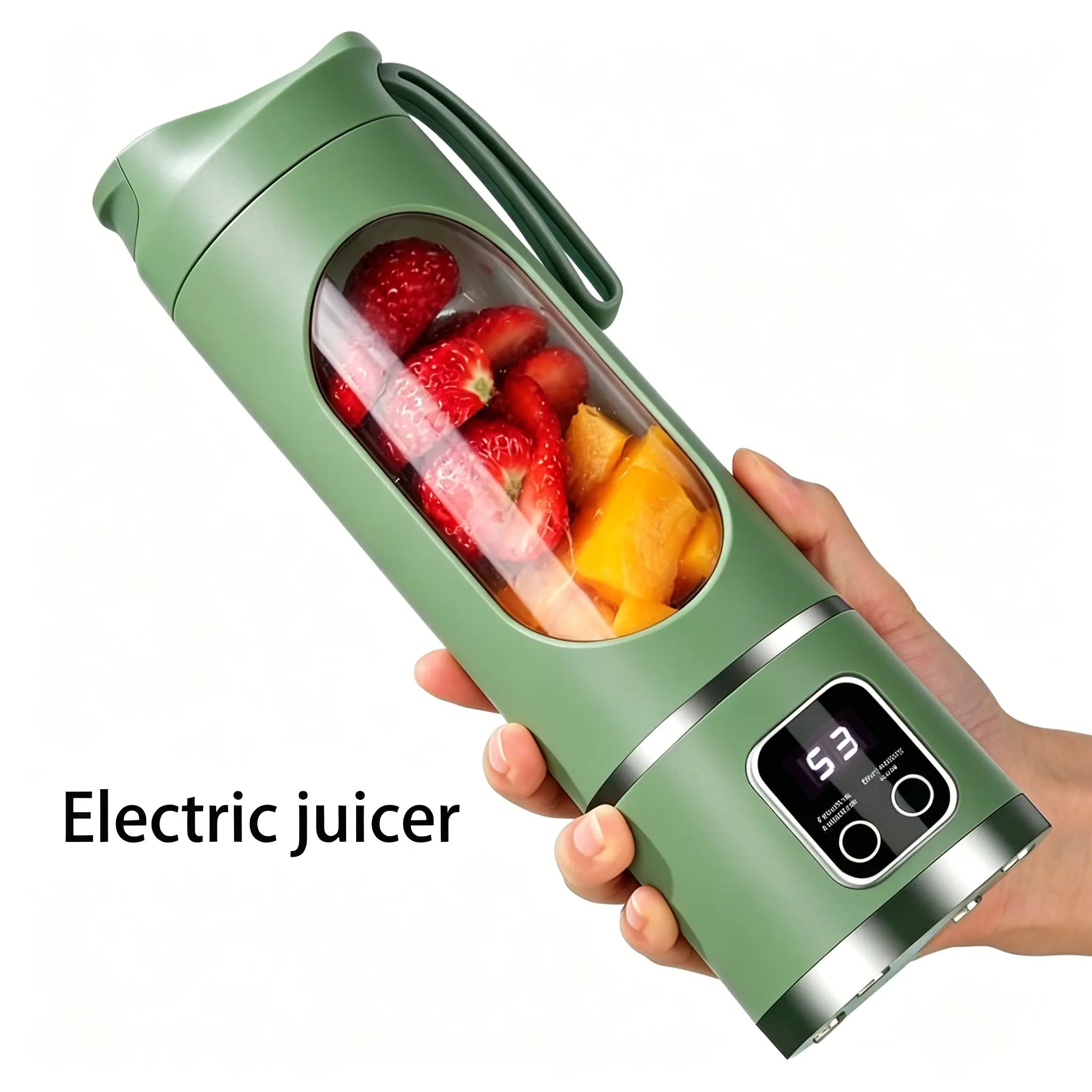 Unleash Your Inner Chef with the Ultimate Portable 15.22 Oz USB Rechargeable Blender - Perfect for Smoothies & Juices with LED Display!