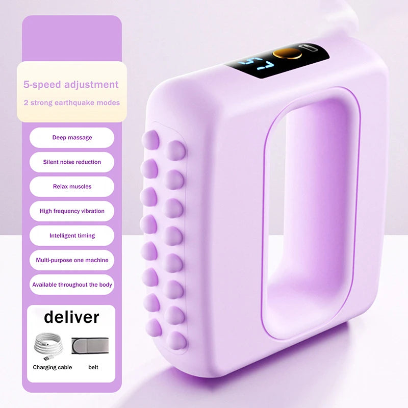 Electric Fascia Ring Massager Full Body Slimming Deep Tissue Vibration Massage with Belt Adjustable for Fat Burning&Shaping
