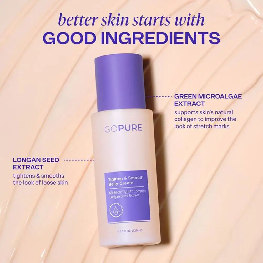 Revitalize Your Skin with 125Ml GOPURE Tighten & Smooth Belly Cream – The Ultimate Nourishing Lotion for Postpartum Care