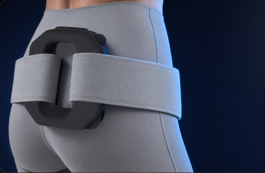Original fascia ring positioned for back massage